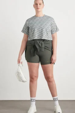 Geo Print Crop T-Shirt 105