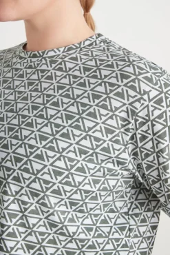 Geo Print Crop T-Shirt 105