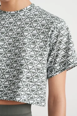Geo Print Crop T-Shirt 105
