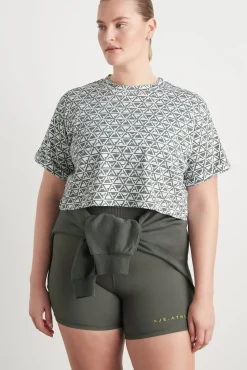 Geo Print Crop T-Shirt 105