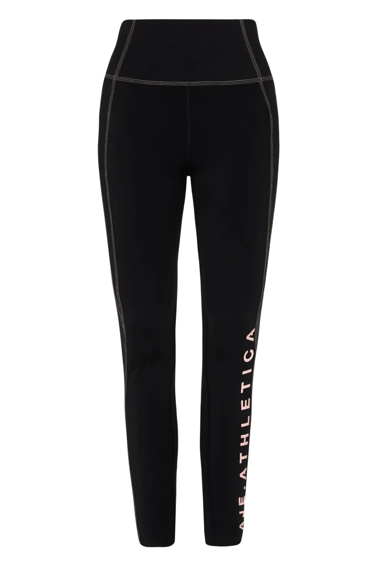 High Rise Contrast Stitch Logo Full Length Legging 203