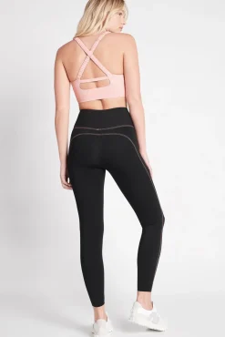 High Rise Contrast Stitch Logo Full Length Legging 203