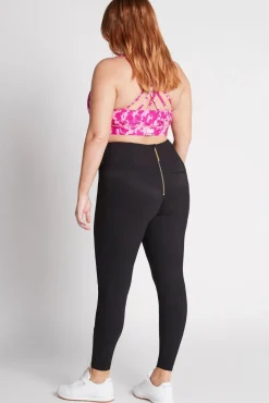 High Rise Full Length Zip Rib Legging 216