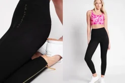 High Rise Full Length Zip Rib Legging 216