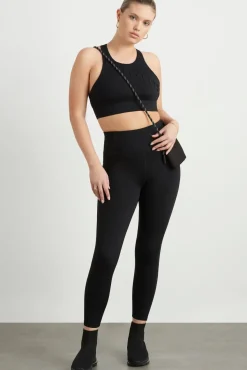 High Rise Mesh Detail 7/8 Legging 612