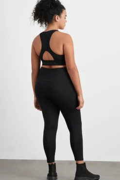 High Rise Mesh Detail 7/8 Legging 612