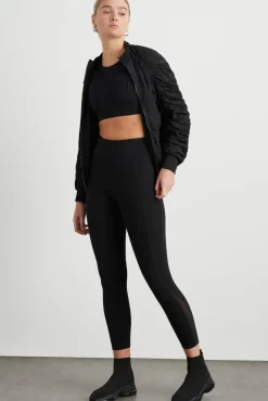 High Rise Mesh Detail 7/8 Legging 612