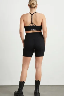 High Rise Mesh Detail Bike Shorts 203