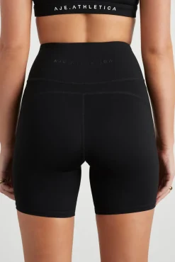High Rise Mesh Detail Bike Shorts 203