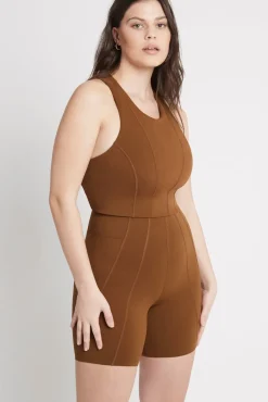 High Rise Mid Length Embossed Bike Short 615