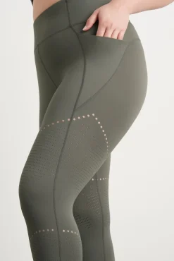 High Rise Perforated 7/8 Legging 227