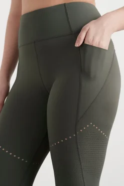 High Rise Perforated 7/8 Legging 227