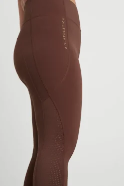 High Rise Perforated Hem Full Length Legging 227