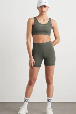 High Rise Pintuck Mid Length Bike Shorts 625