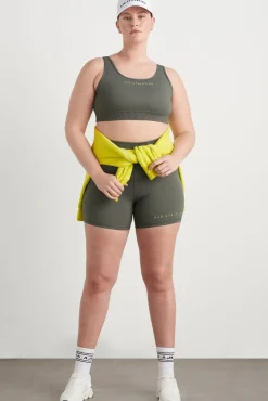 High Rise Pintuck Mid Length Bike Shorts 625