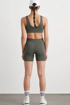 High Rise Pintuck Mid Length Bike Shorts 625