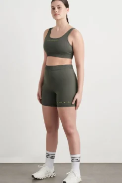 High Rise Pintuck Mid Length Bike Shorts 625