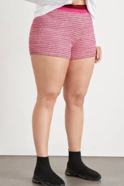 High Rise Striped Knit Bike Shorts 625