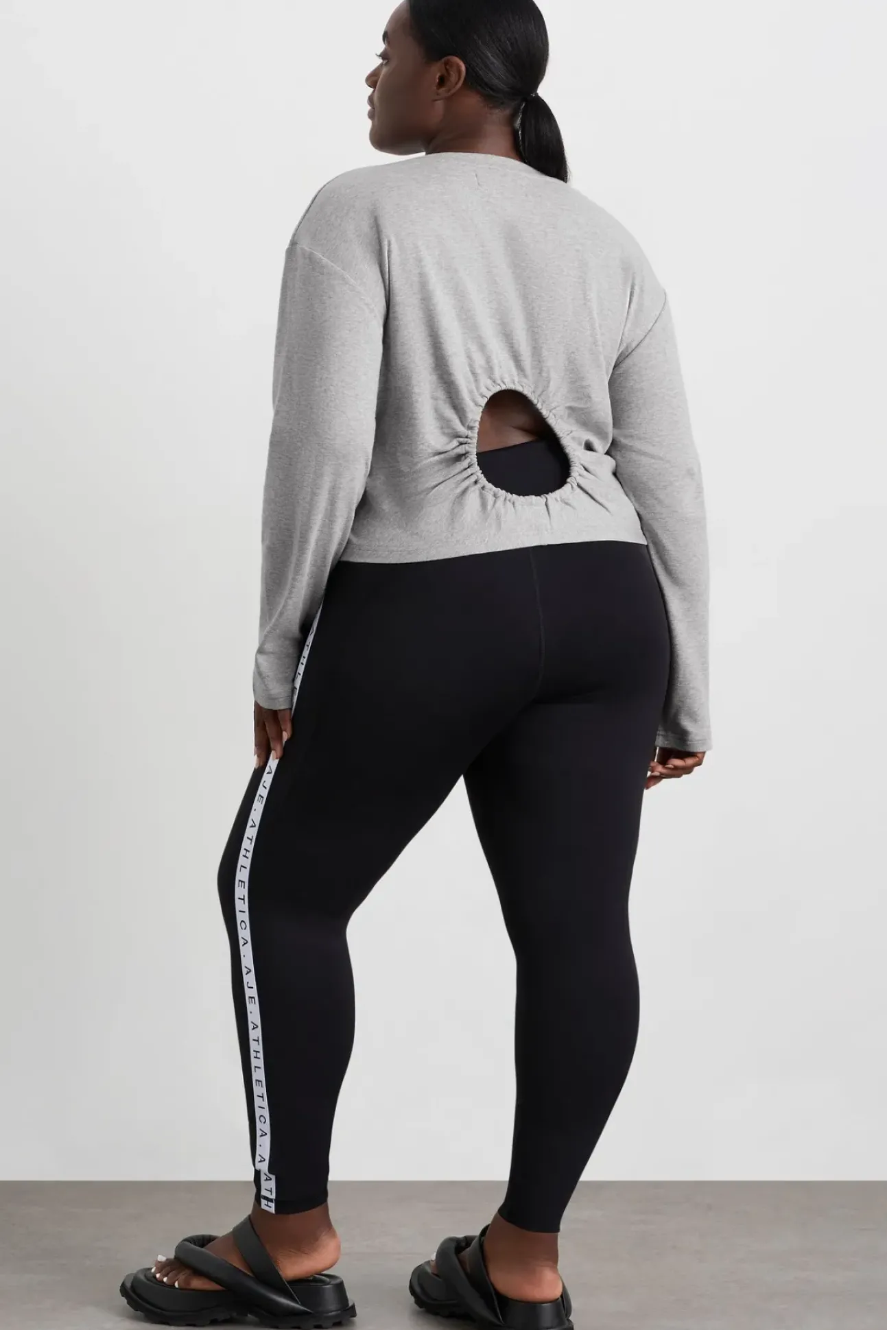 Keyhole Drawstring Long Sleeve Tee 149