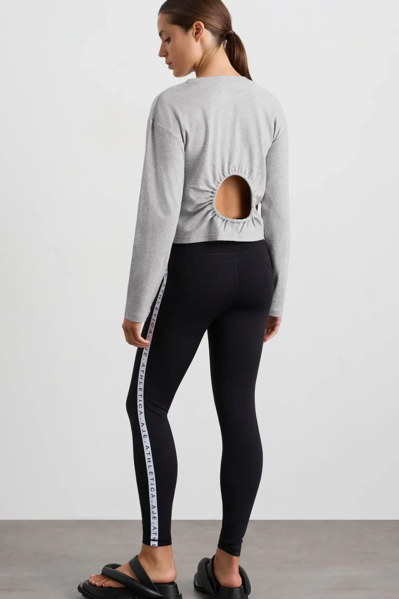 Keyhole Drawstring Long Sleeve Tee 149