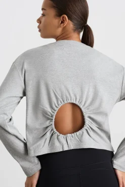 Keyhole Drawstring Long Sleeve Tee 149