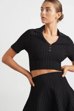 Knitted Polo Top 341