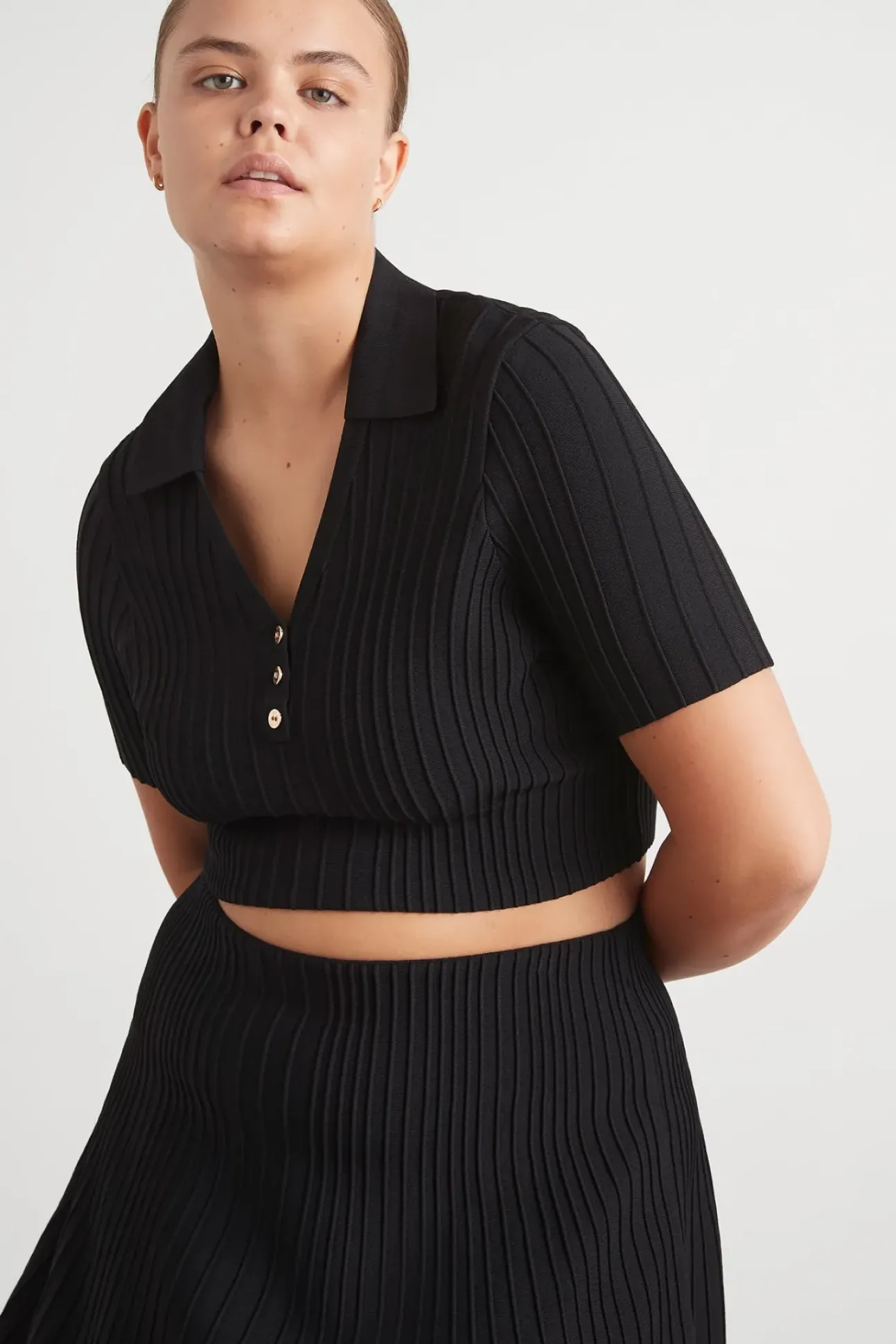 Knitted Polo Top 341