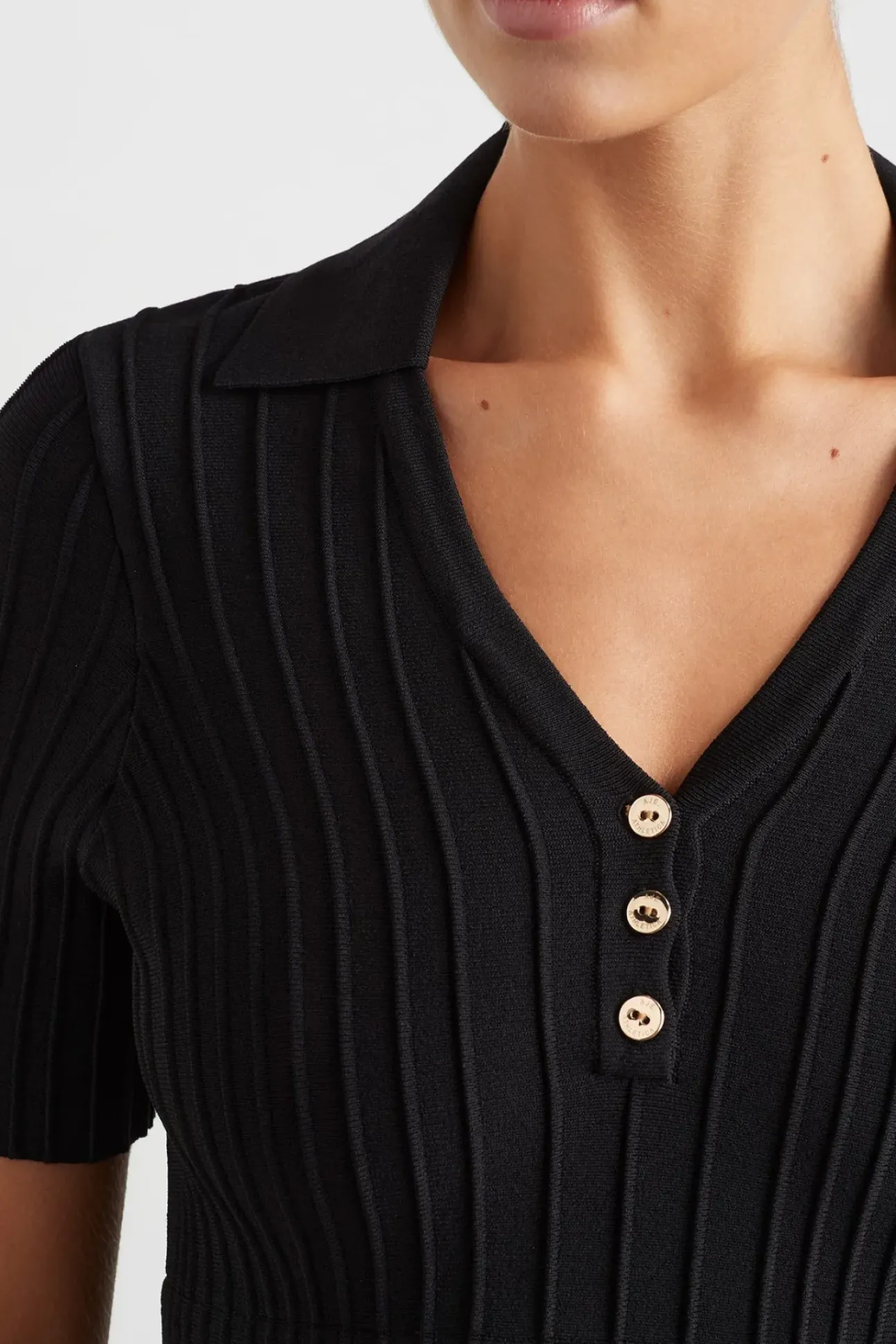 Knitted Polo Top 341