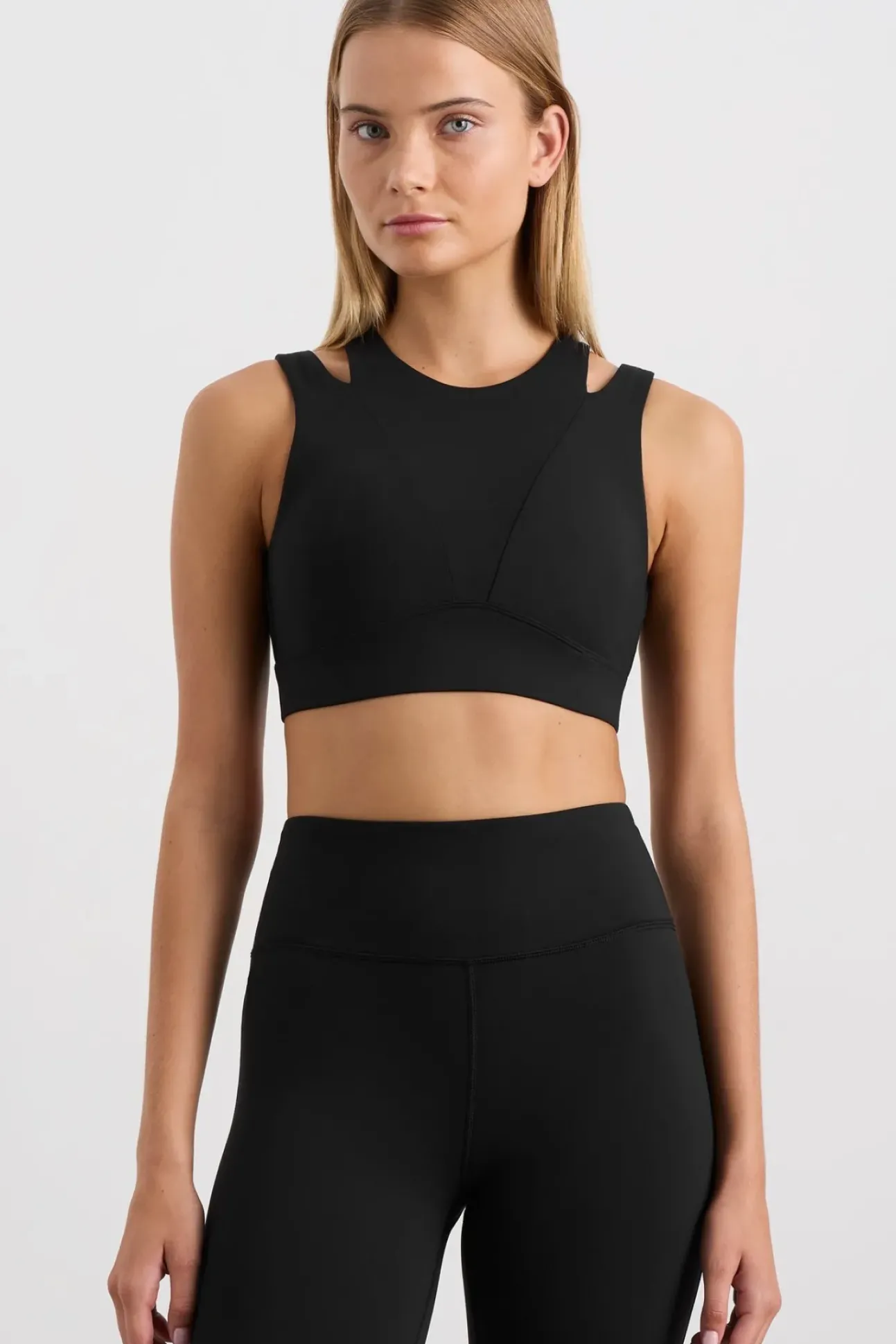 Layered Cut Out Sports Bra 385