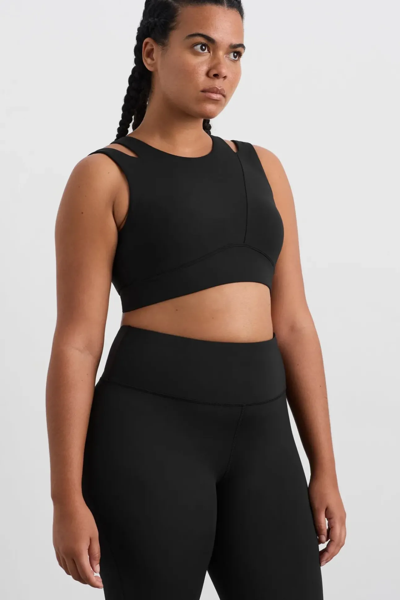 Layered Cut Out Sports Bra 385