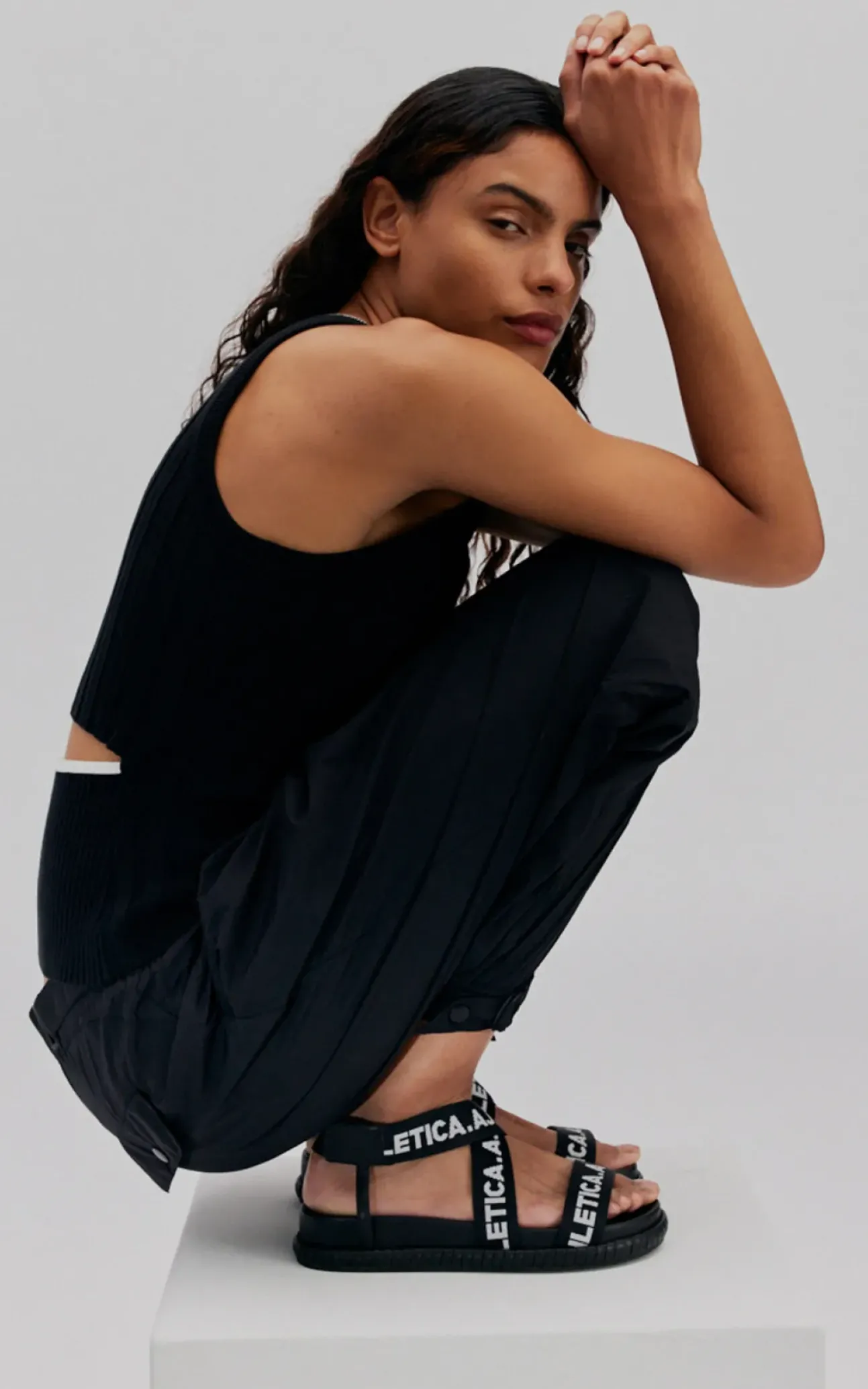 Logo Tape Platform Sandal 940