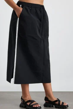 Logo Tape Spray Midi Skirt 647