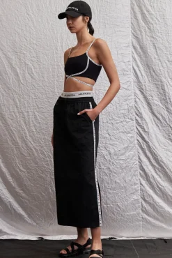 Logo Tape Spray Midi Skirt 647