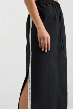 Logo Tape Spray Midi Skirt 647