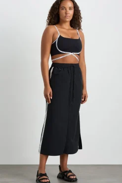 Logo Tape Spray Midi Skirt 647