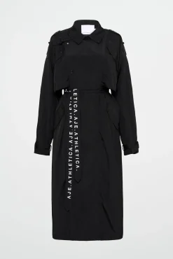 Long Belted Windbreaker Jacket 703