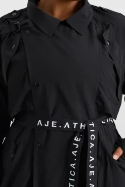 Long Belted Windbreaker Jacket 703