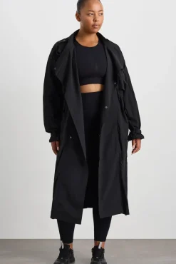 Long Belted Windbreaker Jacket 703