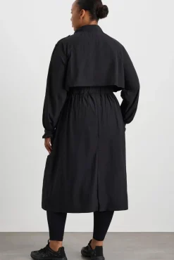 Long Belted Windbreaker Jacket 703