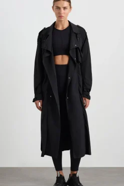 Long Belted Windbreaker Jacket 703