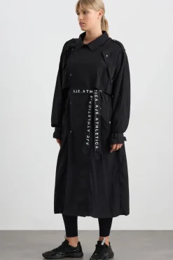 Long Belted Windbreaker Jacket 703