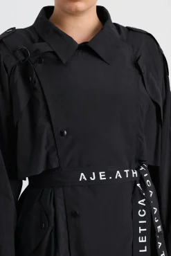 Long Belted Windbreaker Jacket 703