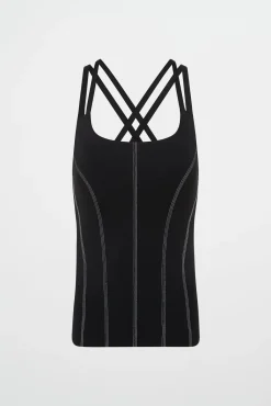 Long Line Top Stitch Tank 123