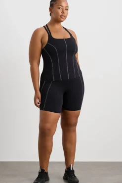 Long Line Top Stitch Tank 123