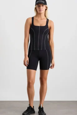 Long Line Top Stitch Tank 123