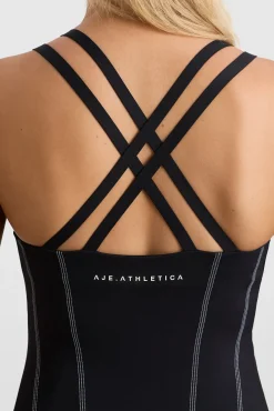 Long Line Top Stitch Tank 123