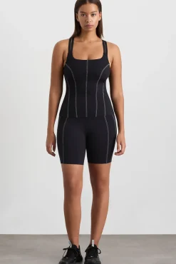 Long Line Top Stitch Tank 123