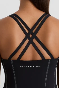 Long Line Top Stitch Tank 123