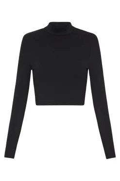 Open Back Long Sleeve Crop Top 315