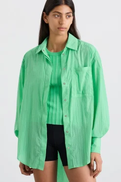 Perforated Longline Shirt 406